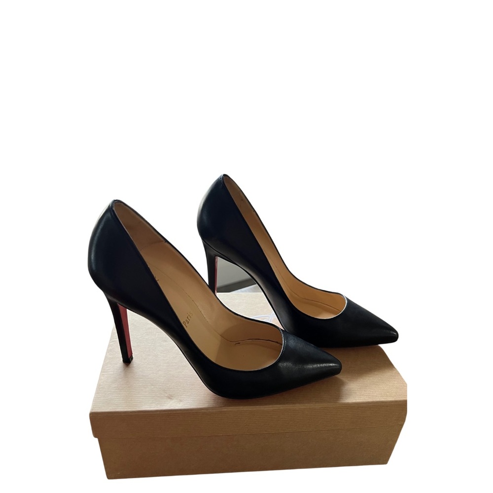 LOUBOUTIN PIGALLE 100 NAPPA SHINY PUMPS